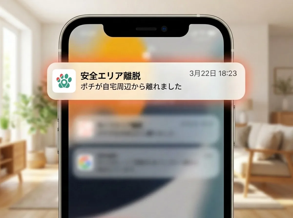 安全エリア内・外通知