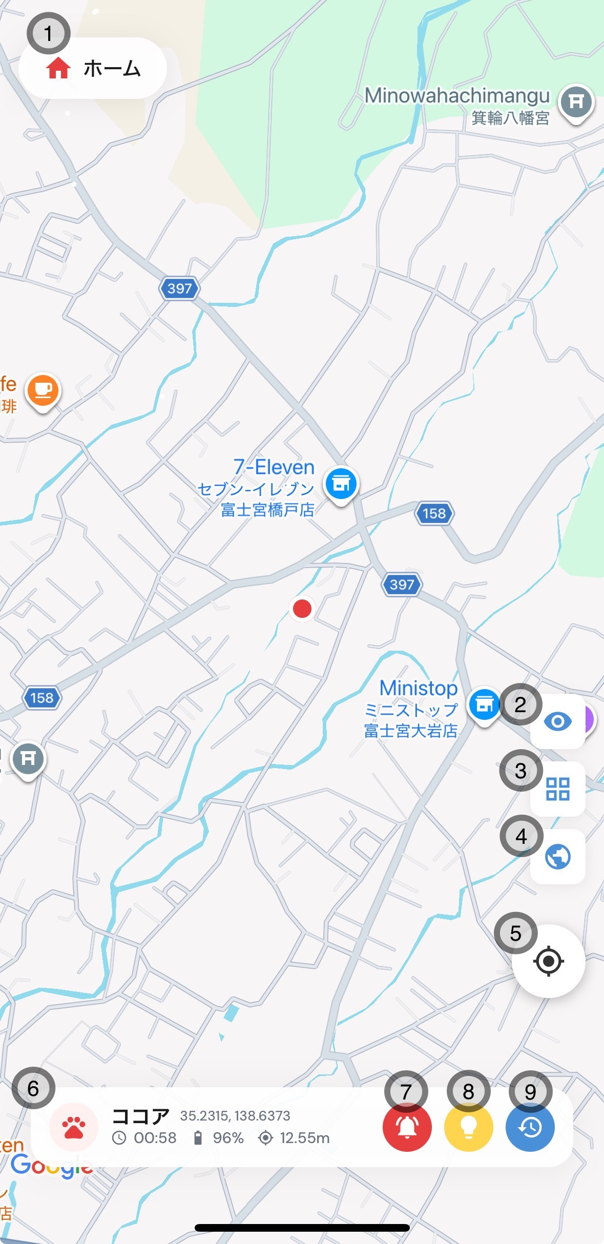 位置情報画面の概要